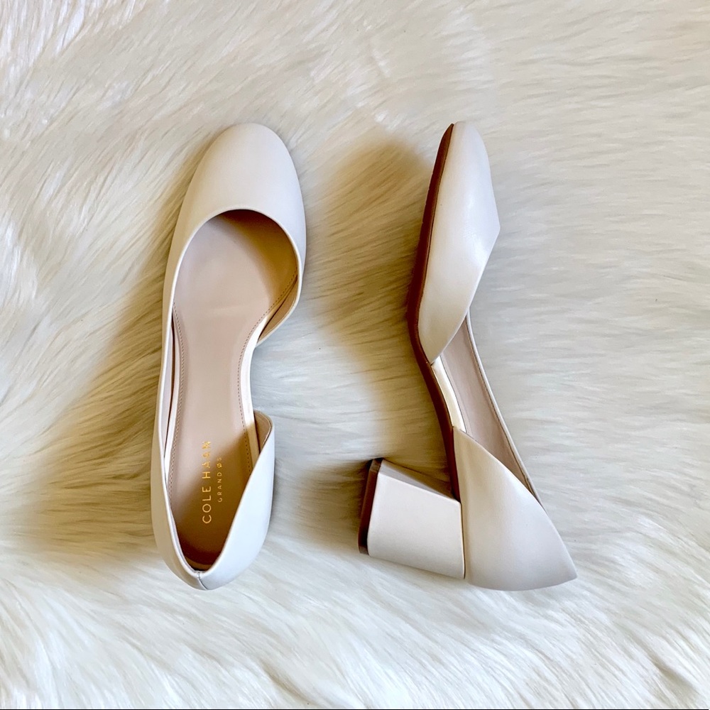 Cole Haan Daina Grand D’orsay Ivory Leather Pumps - Picture 5 of 8